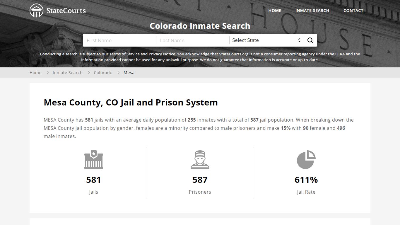 Mesa County, CO Inmate Search - StateCourts